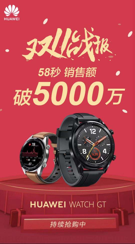 智能手表界的黑马出击 HUAWEI WATCH GT双十一开售战绩不凡