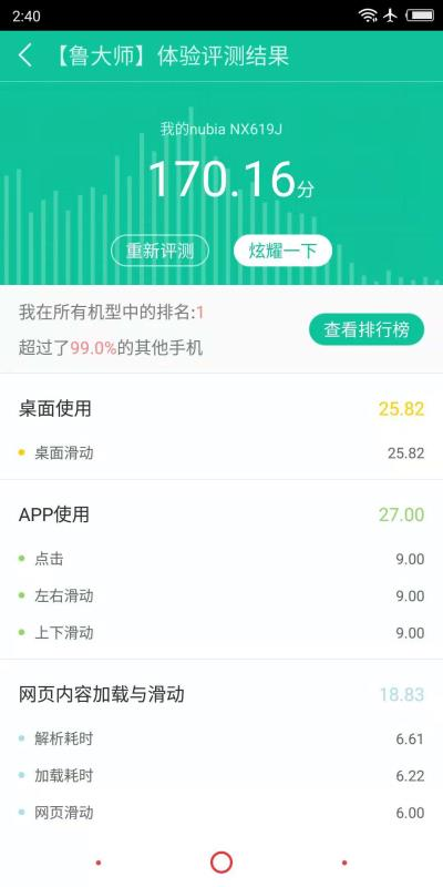 努比亚红魔2代鲁大师跑分曝光：36万分的战斗机型！