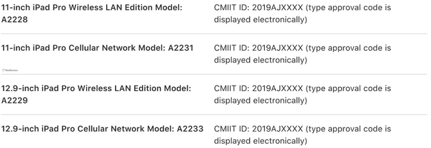 共有四款型号（图片来自@macrumors）