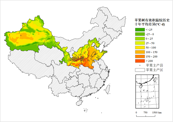 农业农村部信息中心与佳格天地联合发布2020年全国主产区苹果花期冻害预警分析