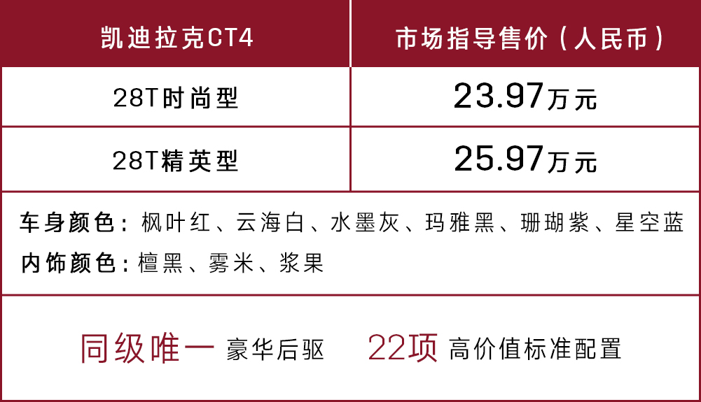 配图1：新美式风尚后驱轿车凯迪拉克CT4率真上市，售价23.97-25.97万元.jpg