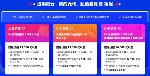 融云年中大促钜惠来袭 IM+RTC 超值套餐最低6折起