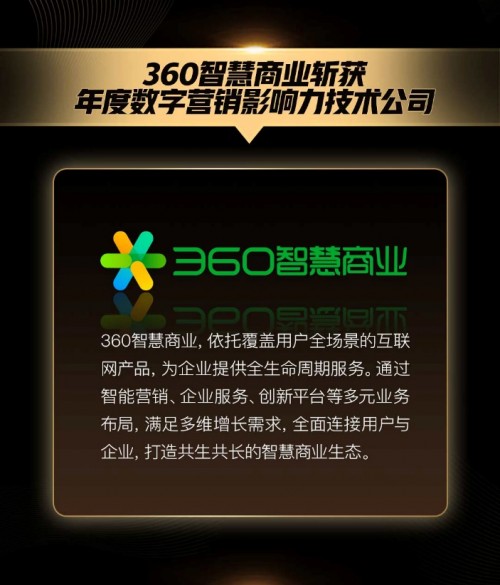 360智慧商业斩获2020年金鼠标年度数字营销影响力技术公司