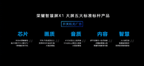 树立标杆品质还没有开关机广告，荣耀智慧屏X1成端午超值选购大屏