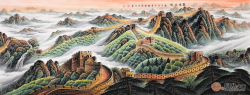 画家李国胜国画长城 李国胜山水画万里长城作品赏析