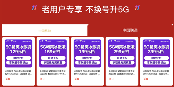 太值了，京东11.11携手联通送优惠，5G套餐低至49元/月起