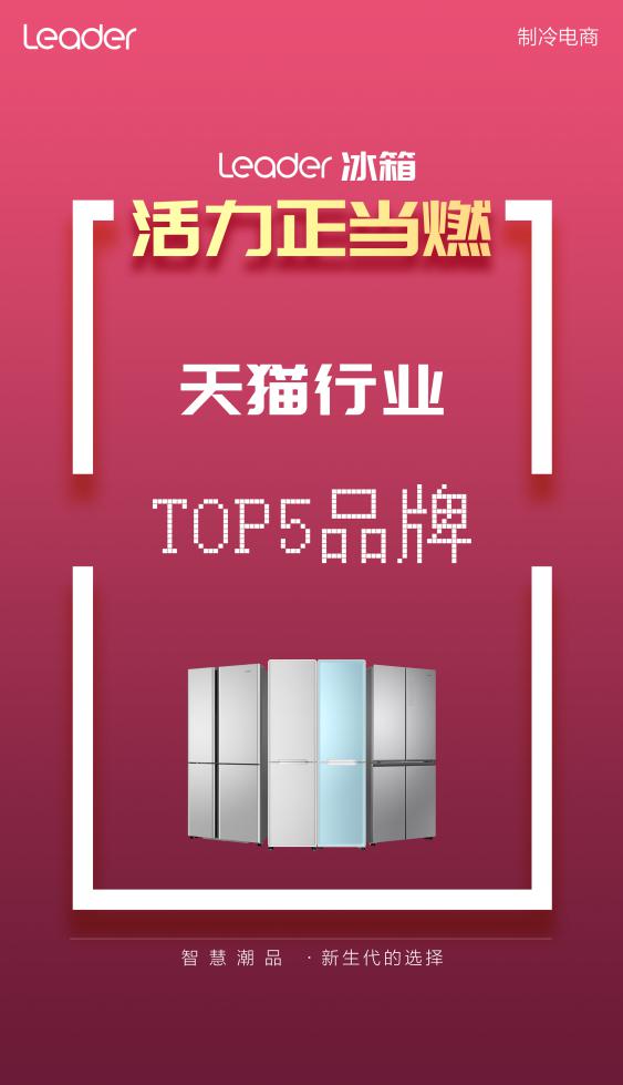 跃居TOP5！被年轻人喜欢的Leader冰箱，双11榜上有名