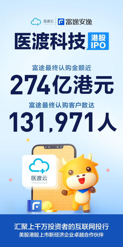 腾讯加持的「医渡科技」公开认购火爆，富途与中金、高盛等知名投行共同助力