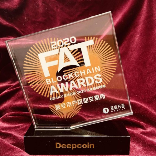 Deepcoin荣获「2020 FAT 最受欢迎加密交易平台」奖项