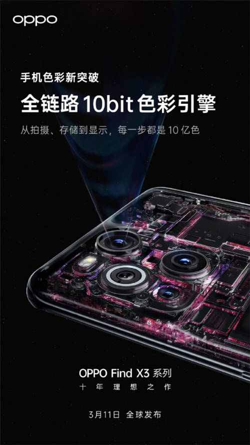 首发全链路10bit色彩引擎！OPPO Find X3新突破