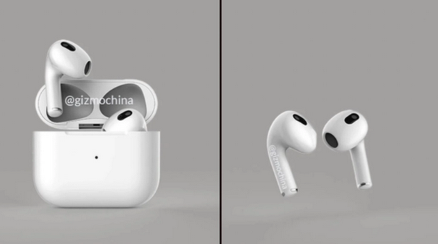 ▲ 此前爆料中的 AirPods 3 渲染图