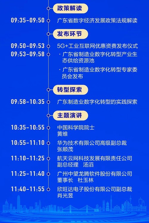 2021中国工业互联网大会暨粤港澳大湾区数字经济大会主论坛议程最新发布！