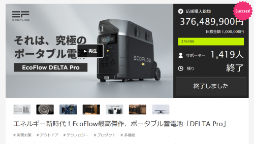 正浩EcoFlow德DELTA Pro：1200万美元众筹金额，成Kickstarter历史最成功科技项目