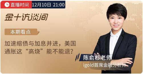 领峰贵金属&金十解读美11月CPI，12月10日访谈间“交易大餐”开席