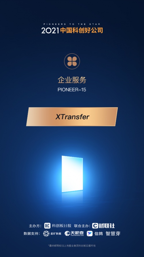 XTransfer荣获2021中国科创好公司“企业服务Pioneer-15”奖项