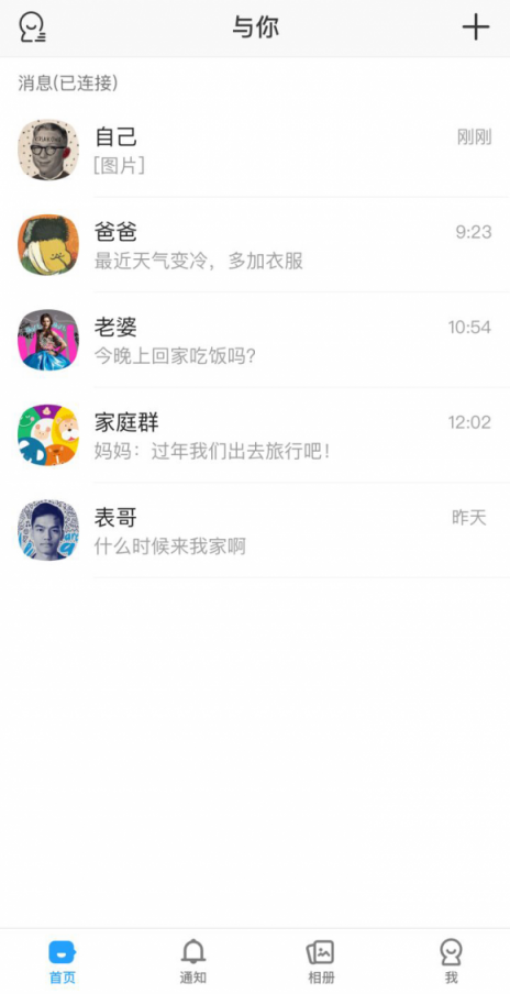 适合爸妈用的手机App，与你App，主打照片共享的聊天软件