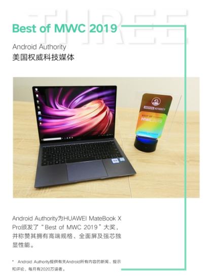 MWC权威外媒力荐:HUAWEI MateBook X Pro"全场最佳"实至名归