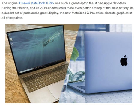 新款HUAWEI MateBook X Pro如何完胜苹果