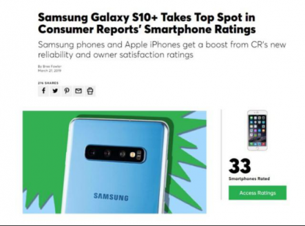 真实力！三星Galaxy S10+力压华为P30 Pro获多项测评第一