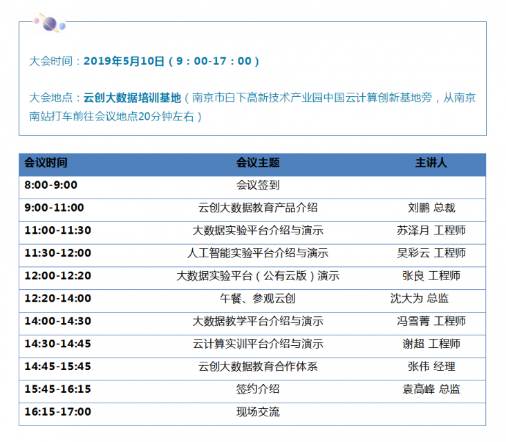 云创大数据5大重量级新品发布在即，我们南京见！