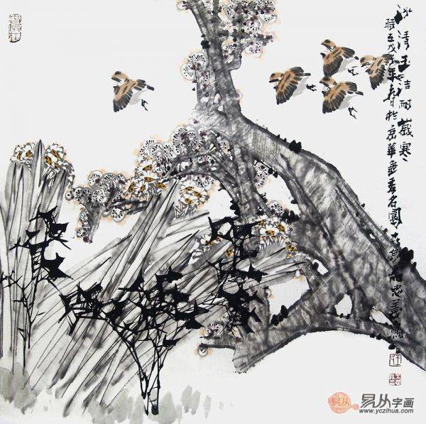 当代著名花鸟画家王忠义，笔墨尽现春夏秋冬四季美景