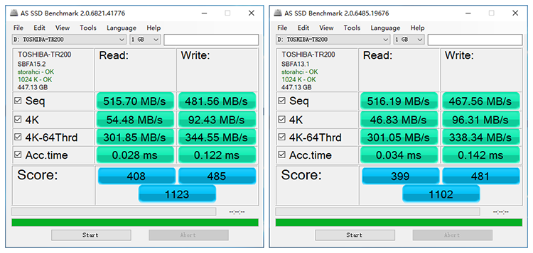 价格不变性能升级：对比两块东芝TR200固态硬盘的新发现