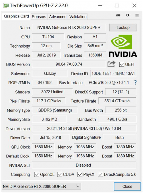 至帧感受，RTX 2080 SUPER芯体验