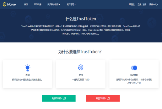 TrustToken与Bitrue合作 ，宣布开通TUSD官网快速购兑通道并即将上线THKD