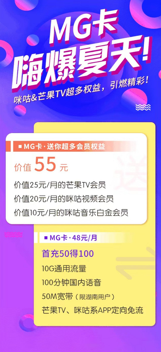 中国移动MG卡：全国首张一站式体娱生活定制SIM卡上线