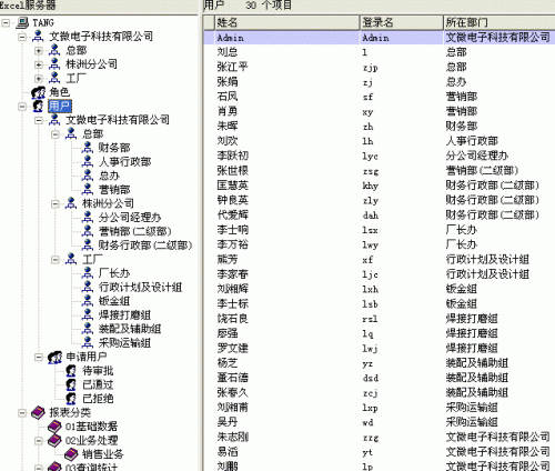 勤哲Excel服务器做企业办公自动化系统