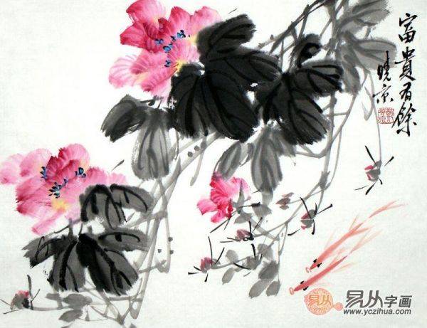 郑晓京作品欣赏：写意芙蓉国画欣赏 美得不可方物