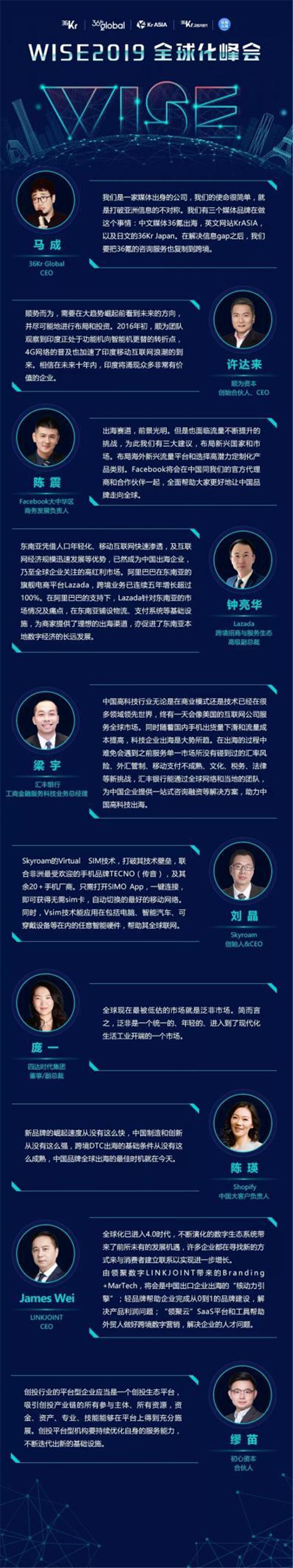 全球化浪潮下，中国企业出海的机遇与挑战丨WISE2019全球化峰会