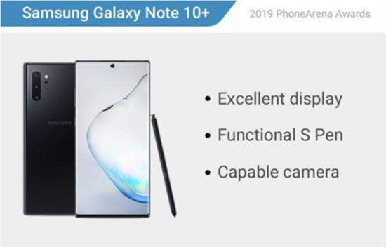 Phone Arena：三星Galaxy Note10+ 5G 年度最佳手机